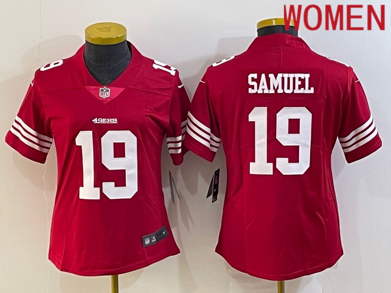 Women San Francisco 49ers #19 Samuel Red New 2022 Nike Limited Vapor Untouchable NFL Jersey